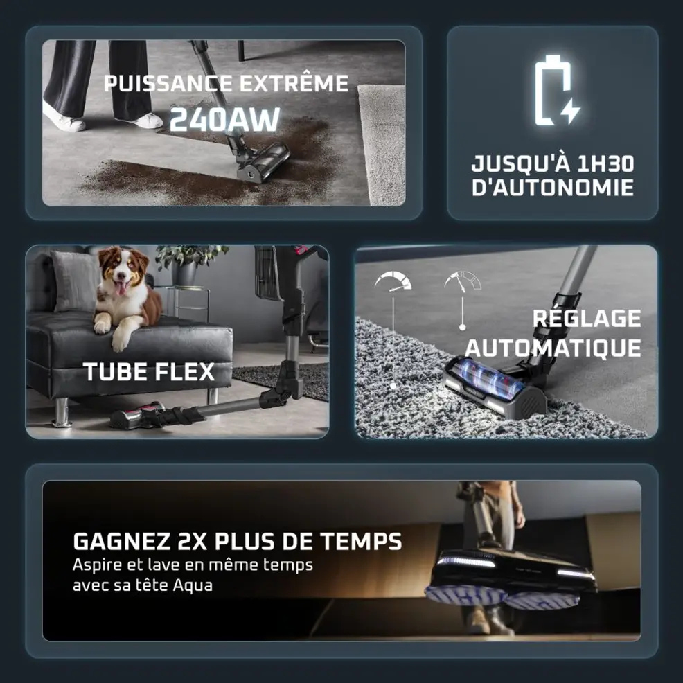 X-Force Flex 14.80 Aqua, Aspirateur balai sans fil