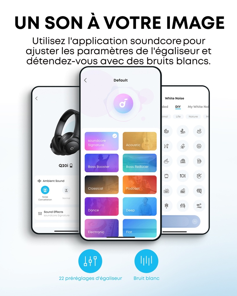 Q20i | Casque hybride à réduction active du bruit