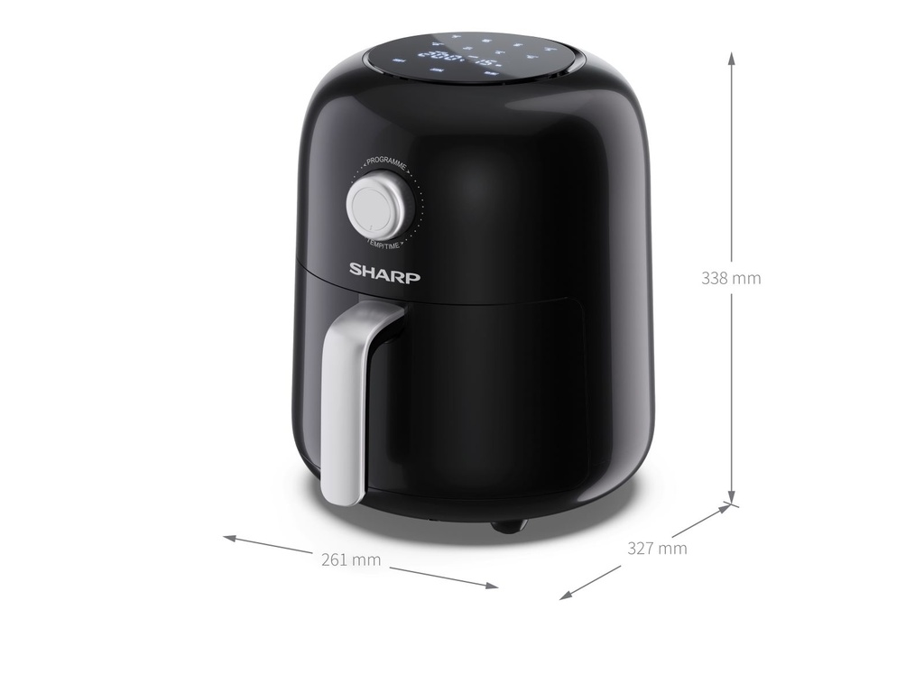 Friteuse à air 4L avec commande semi numerique Noir