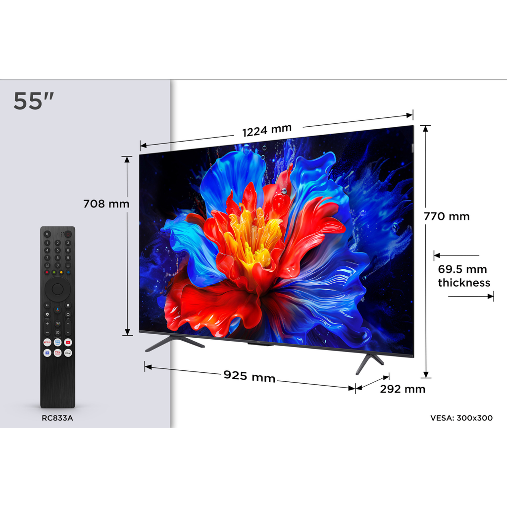 TV Qled UHD 144Hz GoogleTv Série P8K