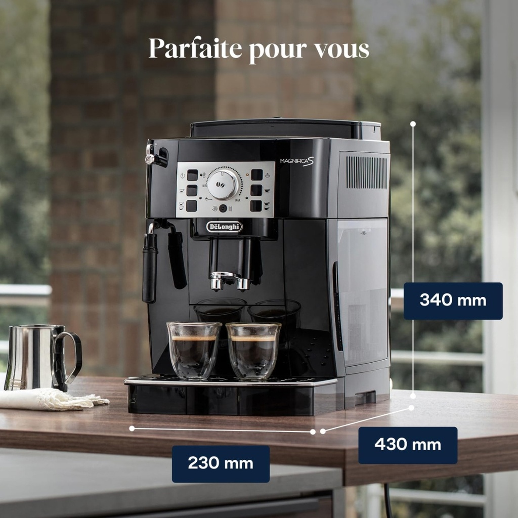 Cafetiere Expresso Magnifica S Avec broyeur à grains Gamme compact mécanique