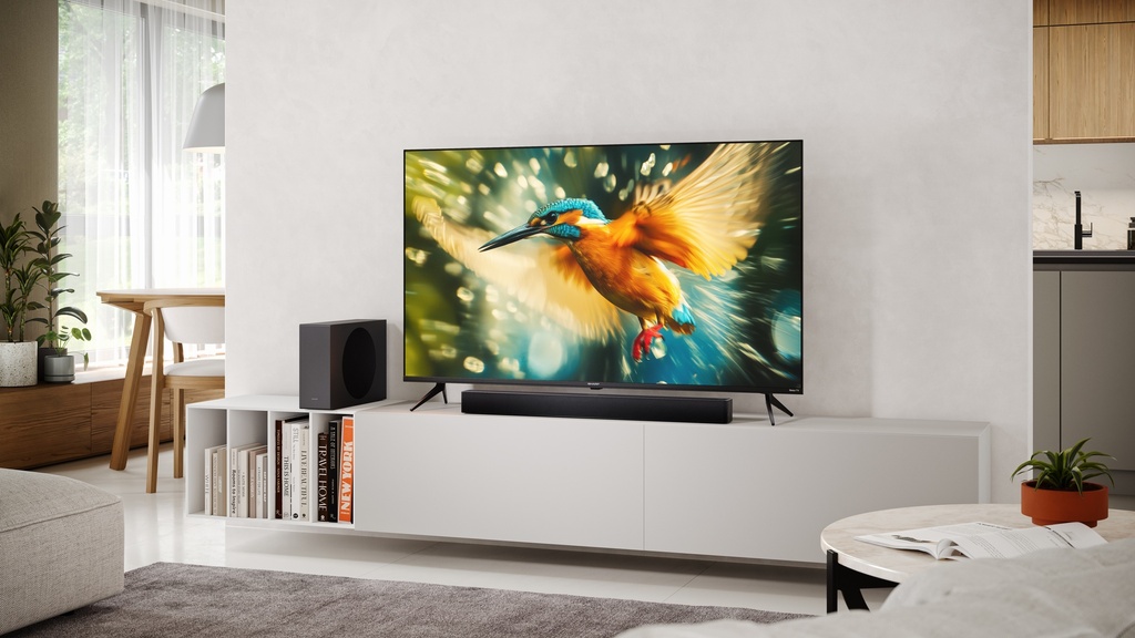 Barre de son Dolby Atmos 2.1 avec caisson de basse