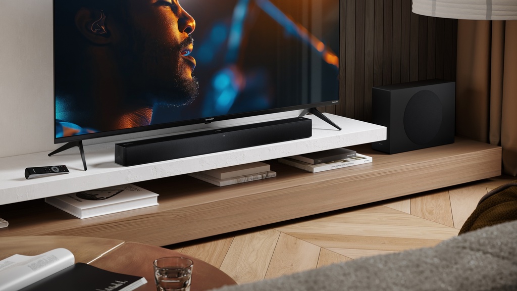 Barre de son Dolby Atmos 2.1 avec caisson de basse