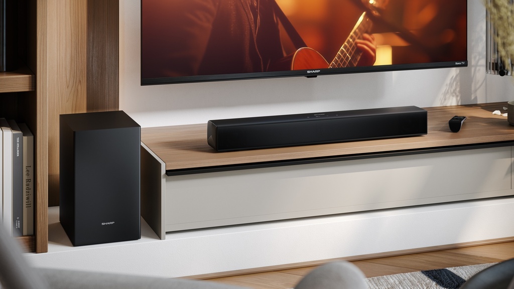 Barre de son compacte 2.1 avec caisson de basses sans fil