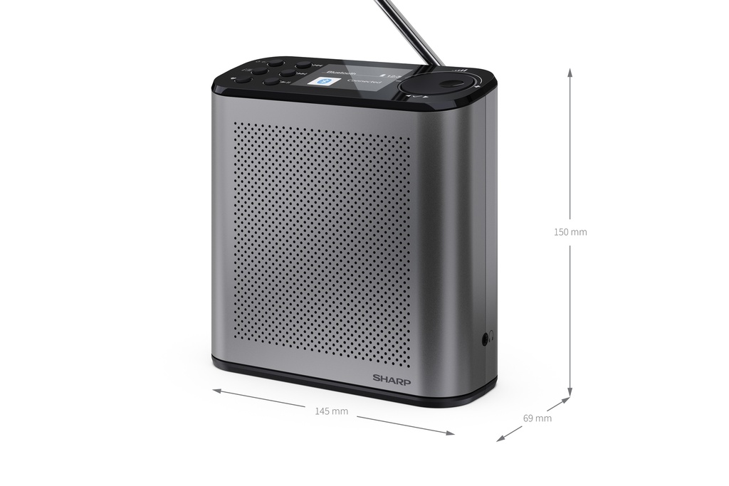 OSAKA Radio numérique portable - Gris orage