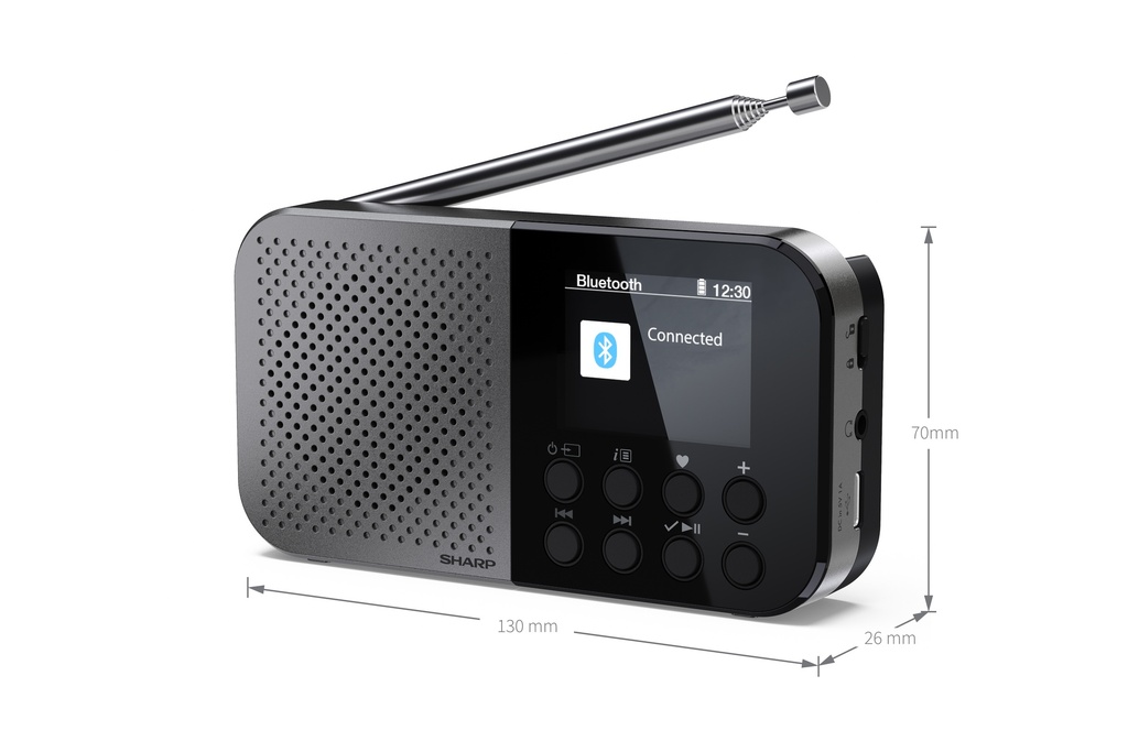 Radio numérique portable de poche OSAKA - Storm Grey