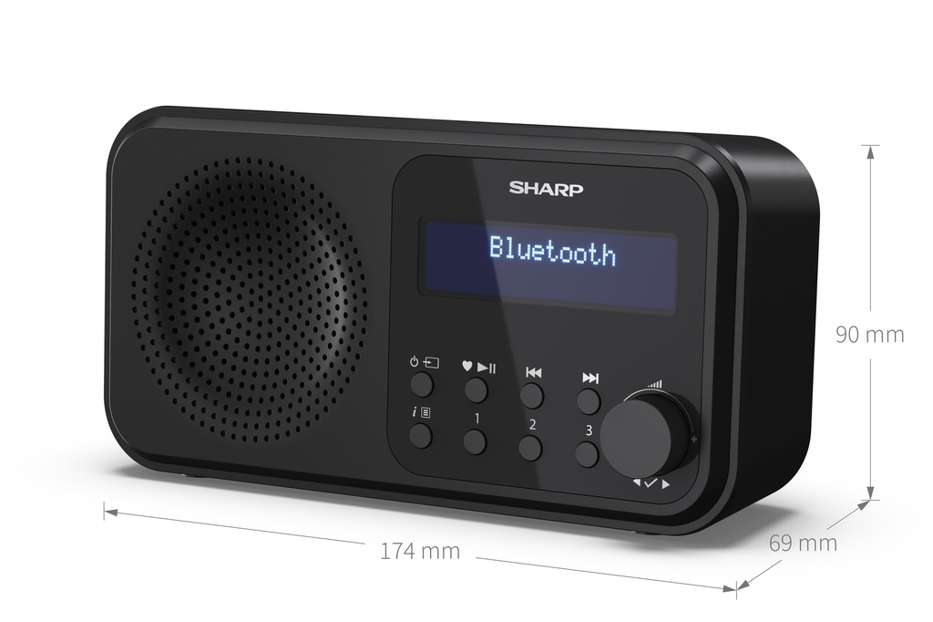 Radio numérique portable TOKYO – Midnight Black