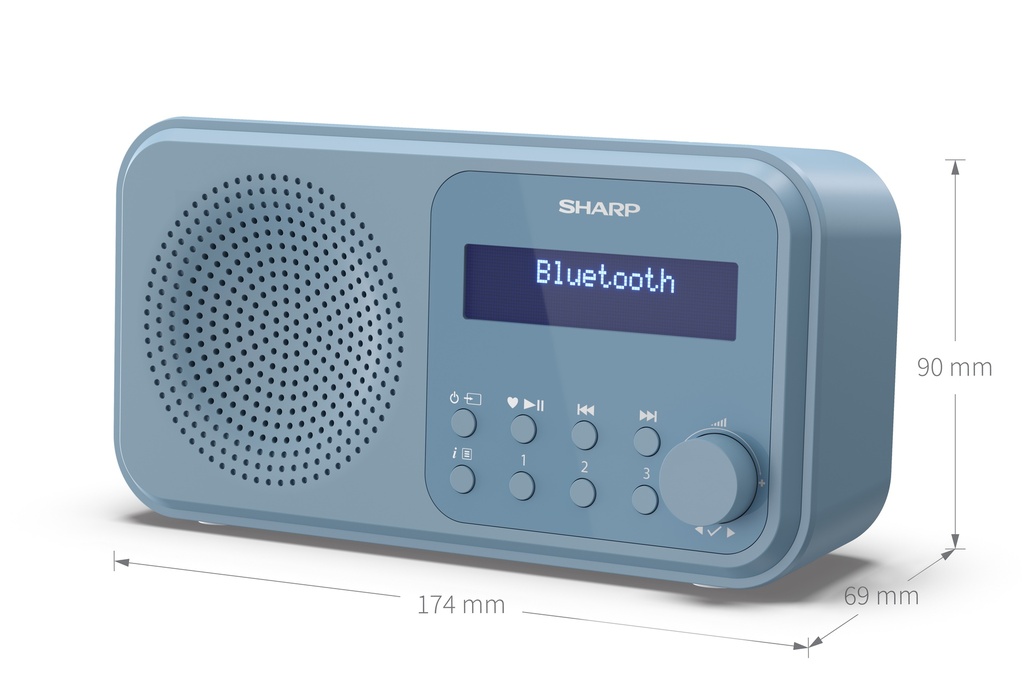 Radio numérique portable TOKYO – Steel Blue