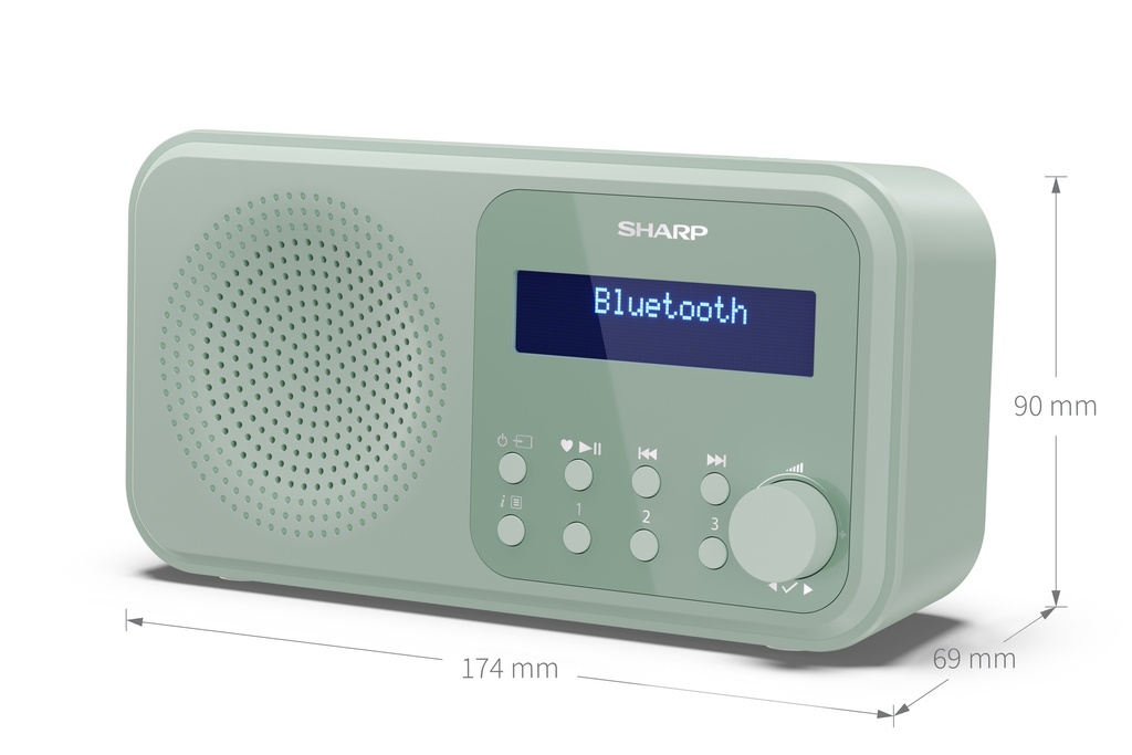 Radio numérique portable TOKYO – Aquamarine Green