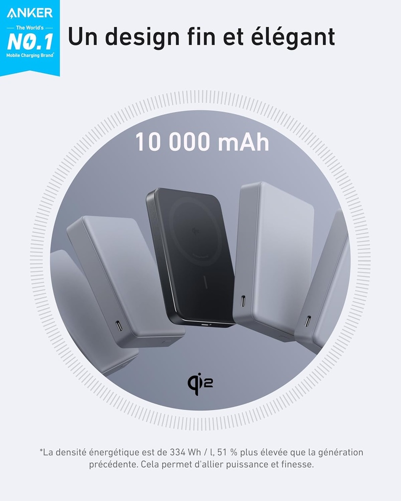 Batterie externe Anker Nano (10K Slim) Black