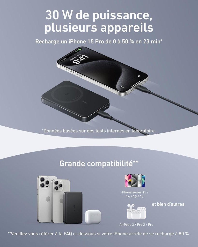 Batterie externe Anker Nano (10K Slim) Black