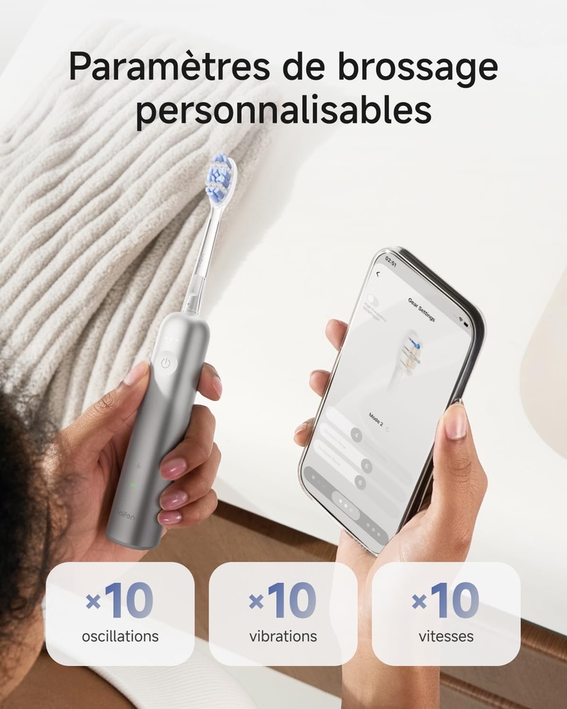 Wave Pro Alu Brossé - Brosse à dents électrique