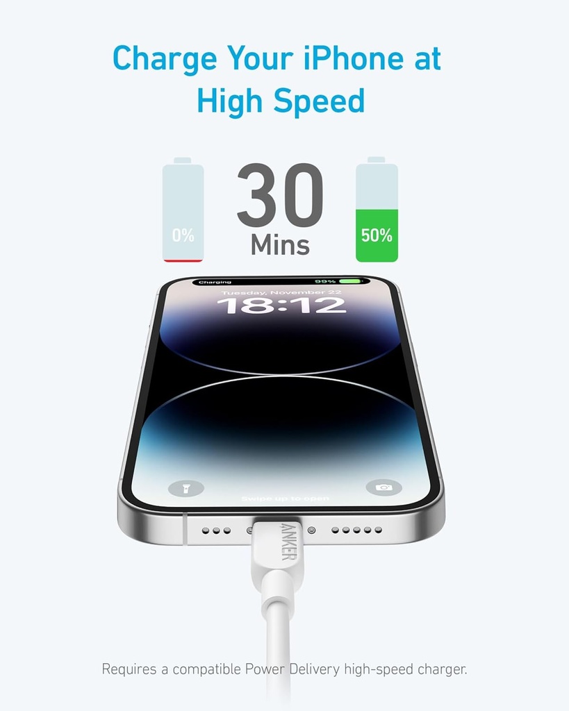 Câble USB-C vers Lightning 1.80 m