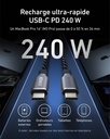 Câble 240W USB-C vers USB-C 180cm
