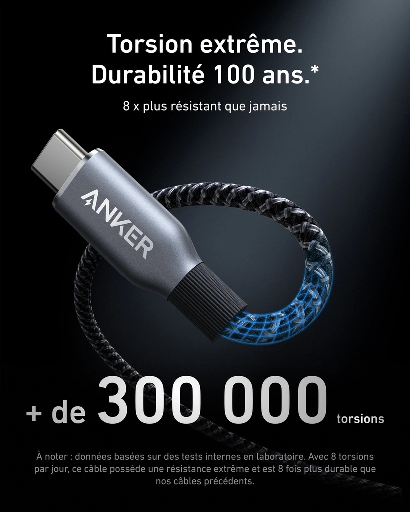 Câble 240W USB-C vers USB-C 180cm