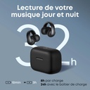 AeroClip-Black| Écouteurs oreilles libres à clip