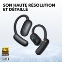 AeroFit 2 Black | Écouteurs sans fil réglables à oreille ouverte