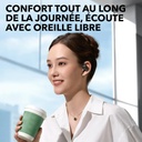 AeroFit 2 Black | Écouteurs sans fil réglables à oreille ouverte
