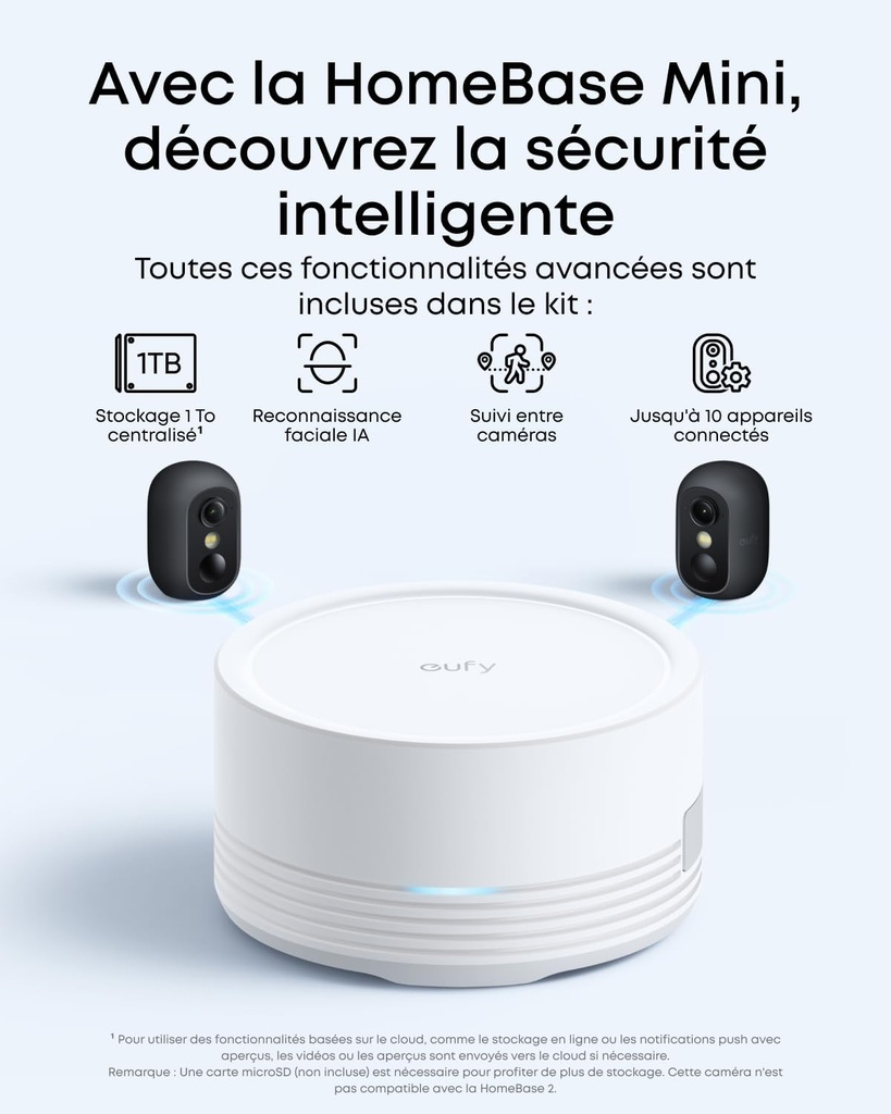 eufy C35 Kit 2 Caméras+HomeBase Mini black
