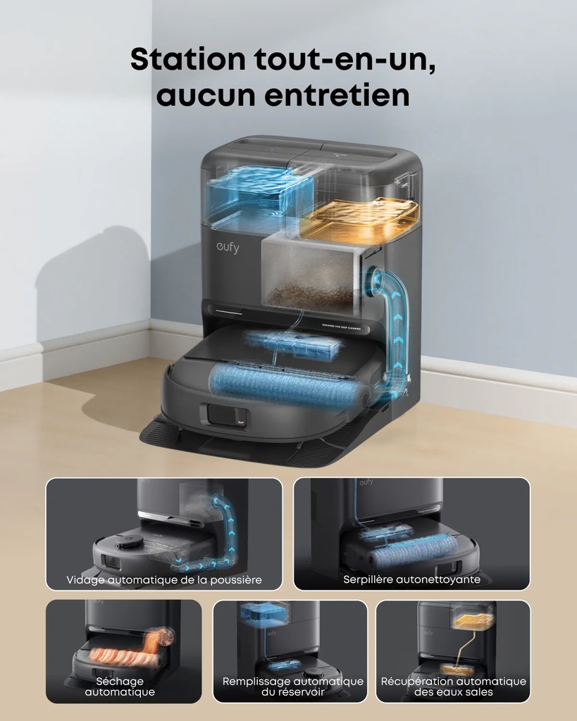 eufy Robot aspirateur laveur Omni C28