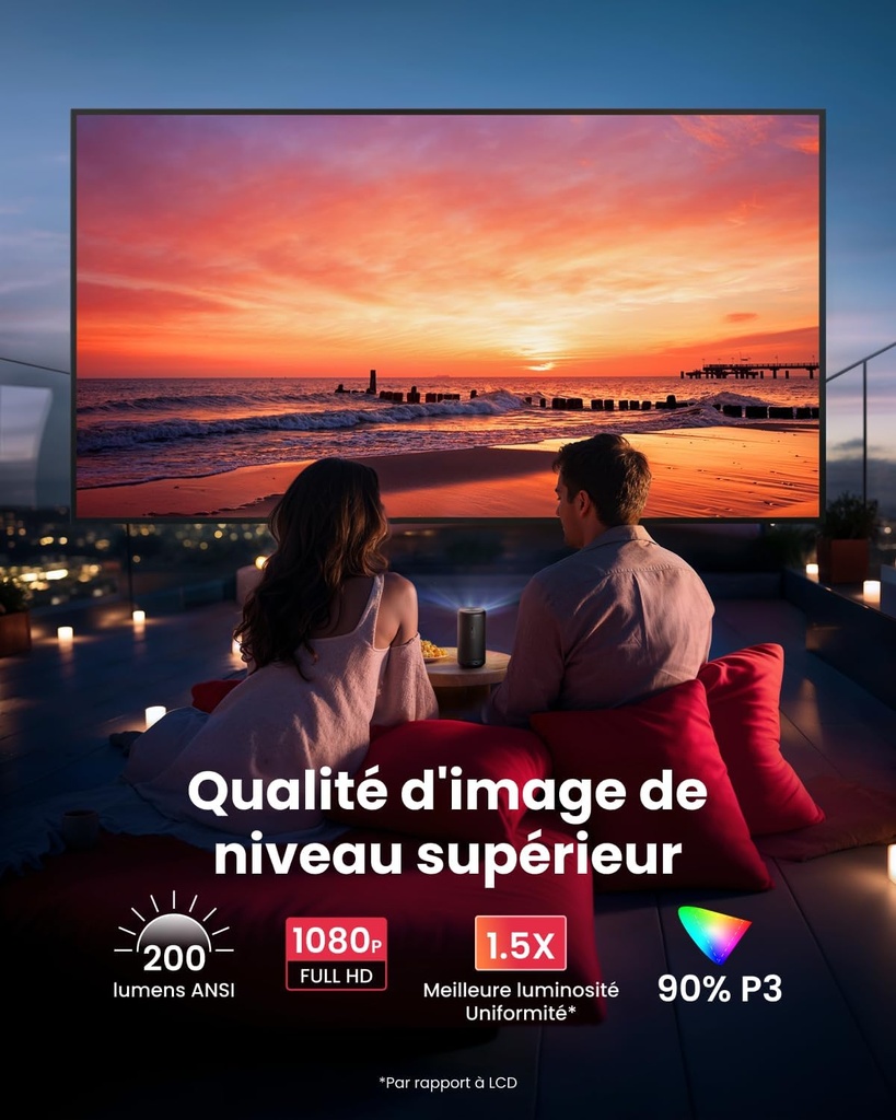 Nebula Capsule 3 | Mini projecteur Google TV 1080p
