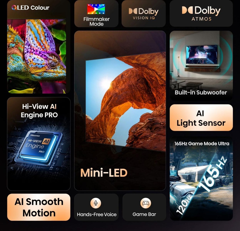 TV 100" 4K Miniled 144Hz Gamme U7