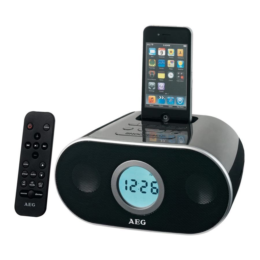 [AE58SRC4333] Radio réveil AEG AVEC DOC IPOD