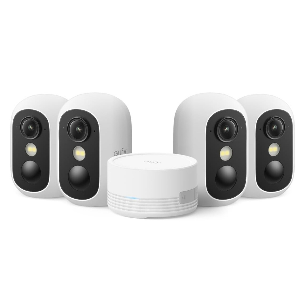[E8110425] eufyCam C35 Kit de 4 caméras blanches