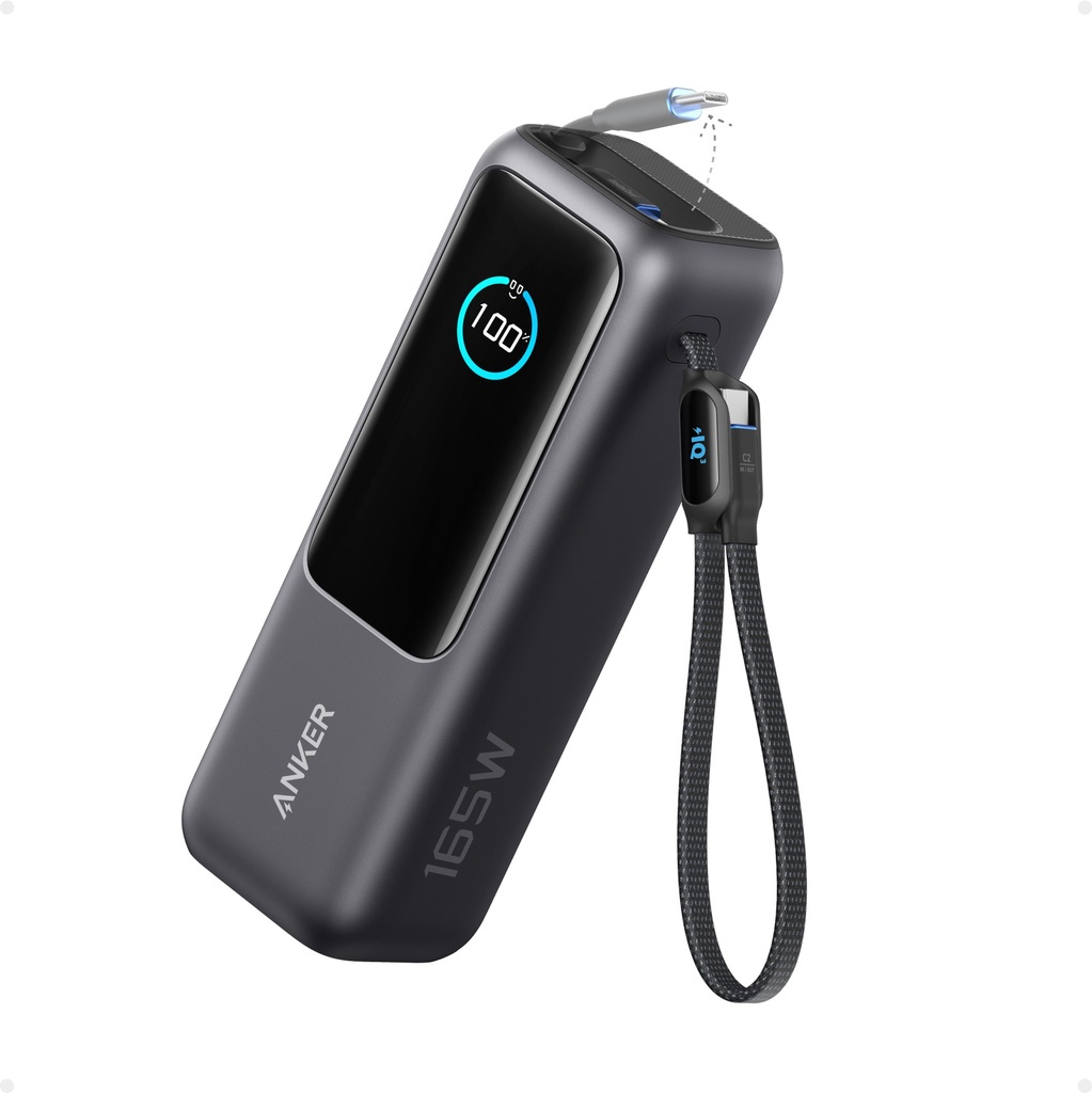 [A1695H11] Batterie externe Anker PowerBank (25K, 165 W, câble intégré + câble rétractable)